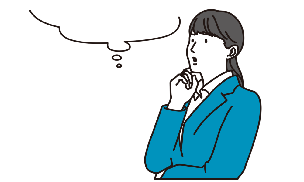 売却が難しい不動産について考えている人のイラスト