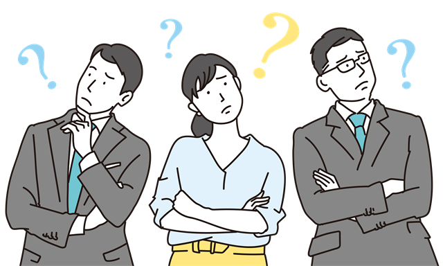 家について悩んでいる人のイラスト