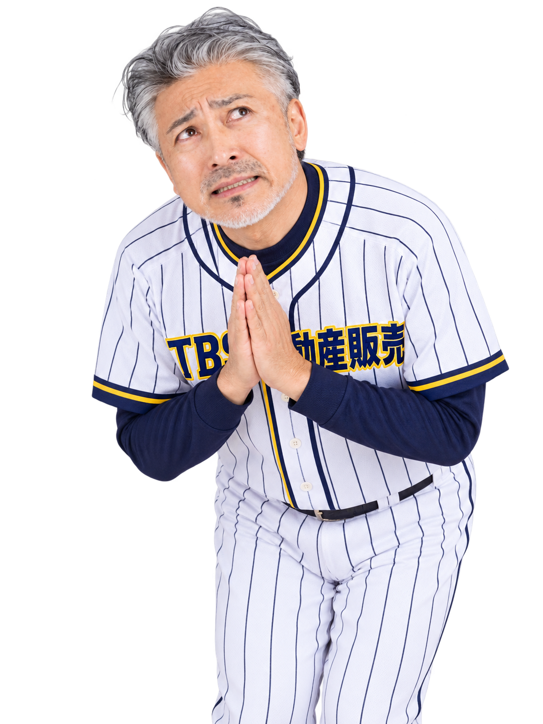 調査に時間がかかって謝る男性スタッフ